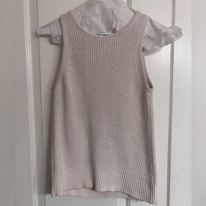Ann Taylor Elegant Cream Knit Tank Top Size XXS